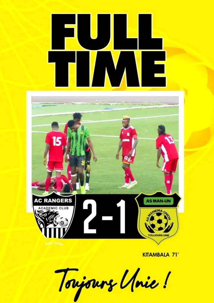 Linafoot 2024-25 Maniema Union essuie sa première défaite ! – Irisfootball.com