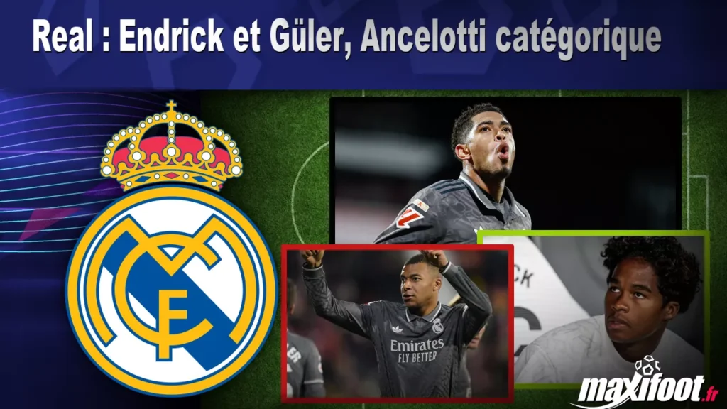 Real : Endrick et Güler, Ancelotti catégorique - Football