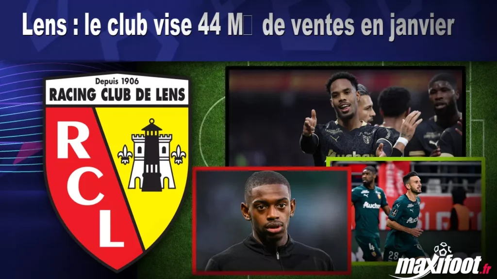 Lens : le club vise 44 M de ventes en janvier - Football