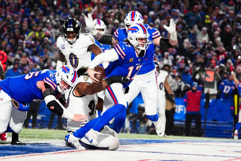 Éliminatoires de la NFL | Josh Allen inscrit deux touchés et les Bills défont les Ravens 27-25 Éliminatoires de la NFL | Josh Allen inscrit deux touchés et les Bills défont les Ravens 27-25
