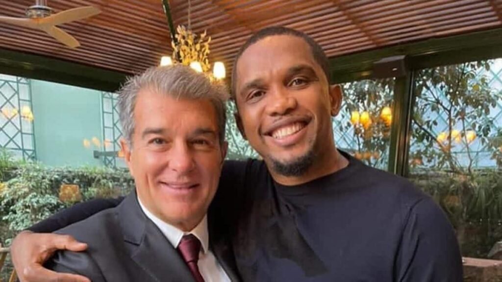 FC Barcelone : Samuel Eto’o apporte son soutien à Joan Laporta