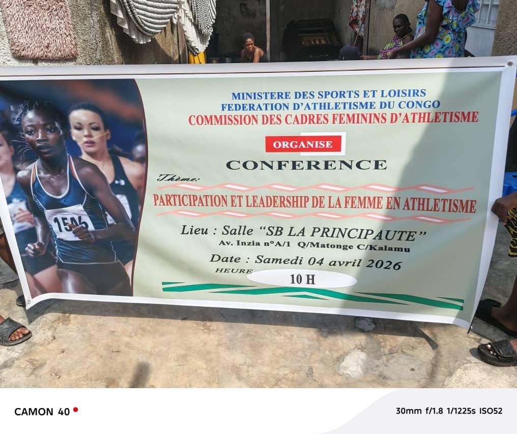Athlétisme:À l’initiative de la Commission des cadres féminins d’athlétisme,une conférence sur le thème : ‘’Participation et leadership de la femme en athlétisme’’ ce samedi 4 avril. Athlétisme:À l’initiative de la Commission des cadres féminins d’athlétisme,une conférence sur le thème : ‘’Participation et leadership de la femme en athlétisme’’ ce samedi 4 avril.