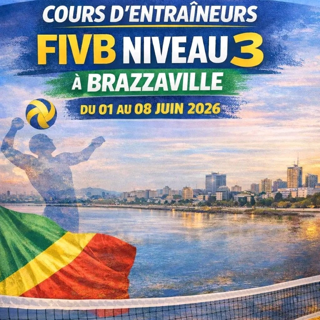 Volley-ball:La RDC sera représentée par 4 candidats au Cours d’entraineurs Level 3 Fivb-Brazzaville/2026. Volley-ball:La RDC sera représentée par 4 candidats au Cours d’entraineurs Level 3 Fivb-Brazzaville/2026.