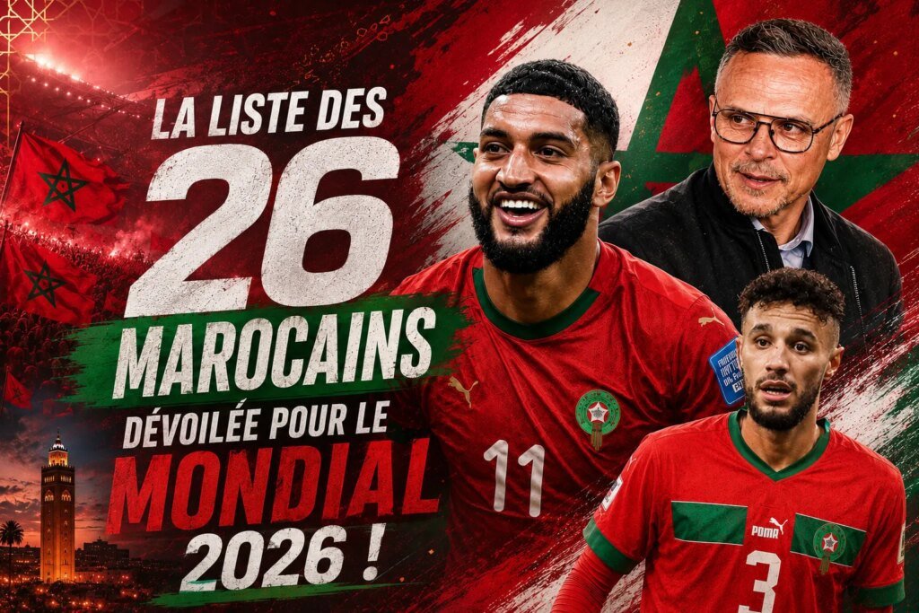 la liste pour la Coupe du monde 2026 avec 3 réservistes, sans Boufal