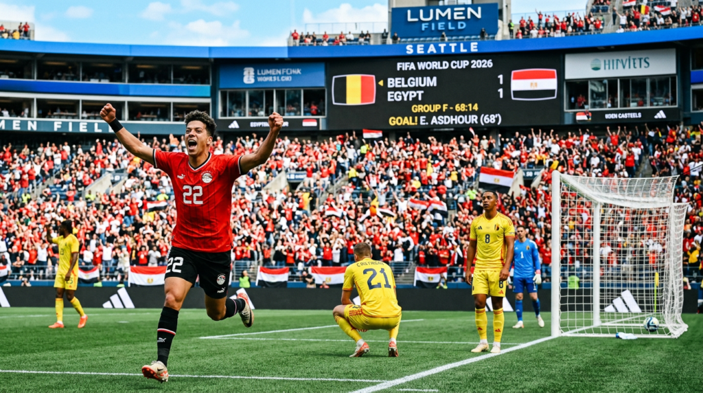 CDM 2026 : la Belgique arrache le match nul 1-1 face à l'Égypte grâce à un but contre son camp