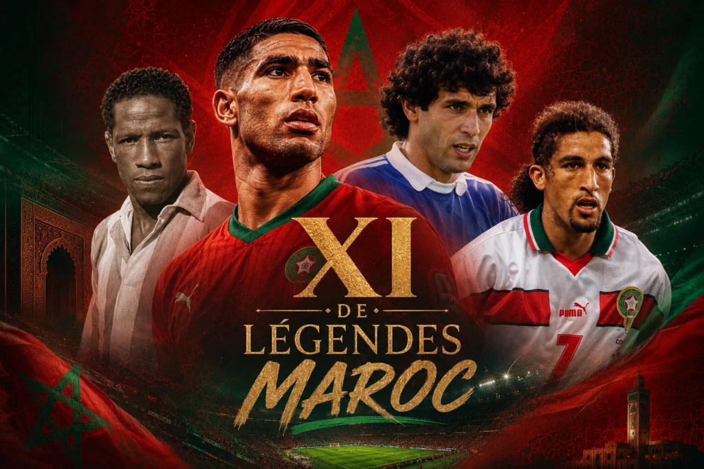 Choisis ton onze de légende des joueurs du Maroc